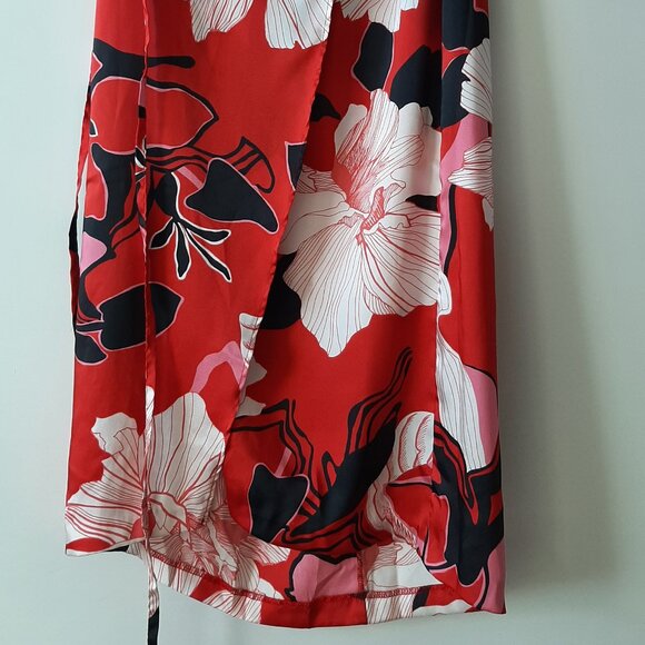 ZARA - Floral Faux Wrap Midi Skirt - Size S - Picture 4 of 4